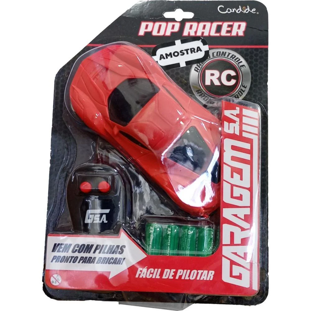 Carrinho Controle Remoto Pop Racer Garagem Sa 3Fun/Pilh Candide - imagem 6