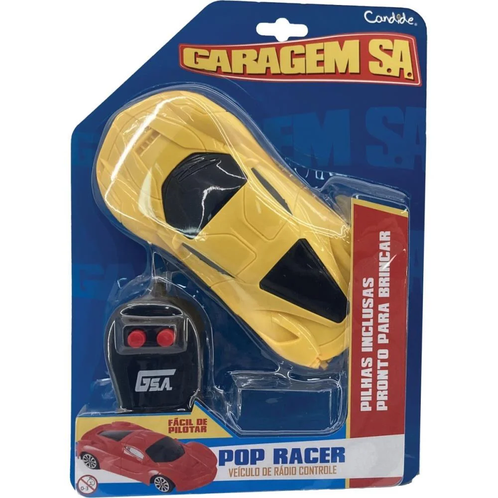 Carrinho Controle Remoto Pop Racer Garagem Sa 3Fun/Pilh Candide - imagem 8