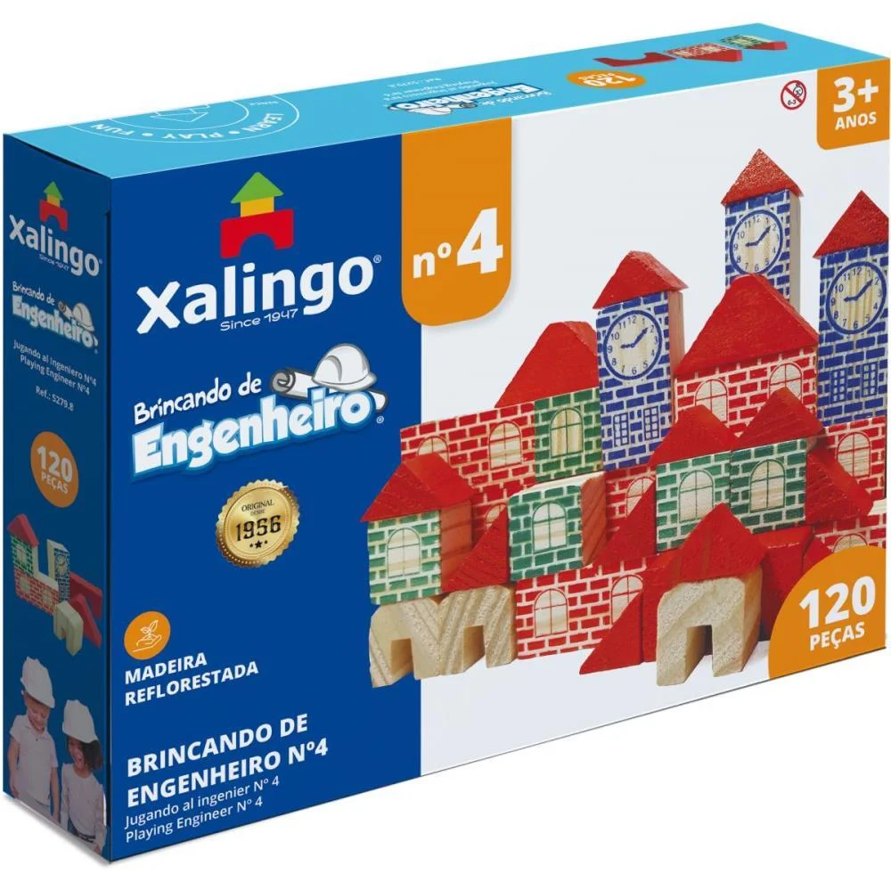 Brinquedo Para Montar Brincando De Engenheiro 120Pc Xalingo - imagem 2