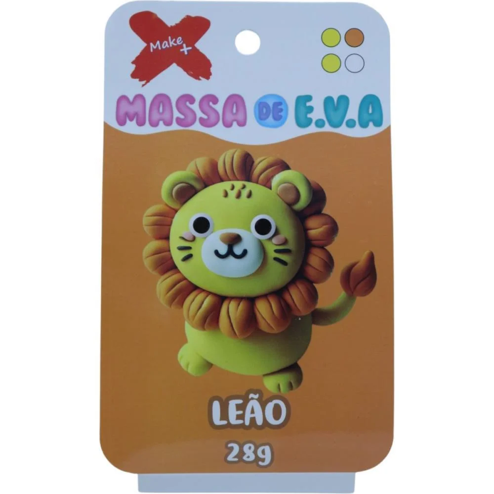 Massa De Eva Criativa Leao C/04 Cores 28 G Make+ - imagem 2