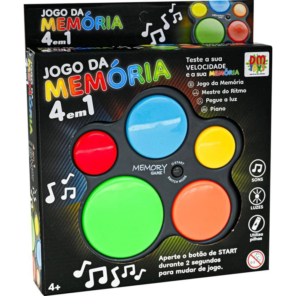 Jogo Da Memoria Memory Game 4 Em 1 Dm Toys - imagem 3
