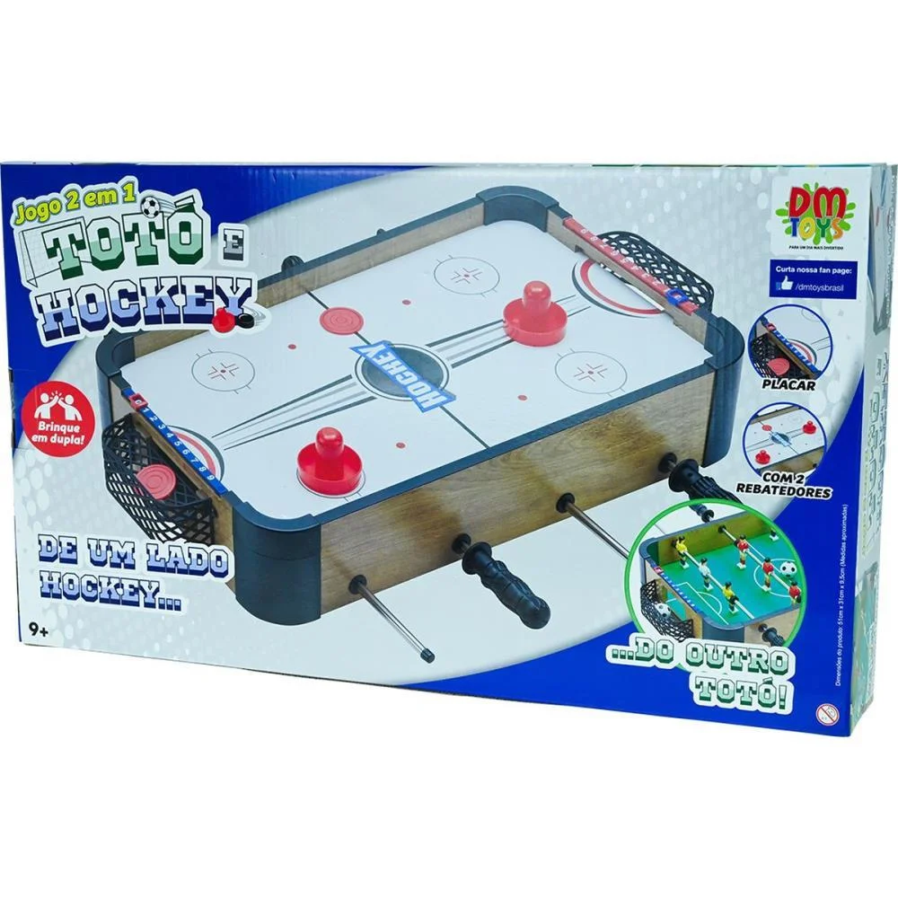 Pebolim Toto E Hockey Dm Sports 2 Em 1 Dm Toys - imagem 5