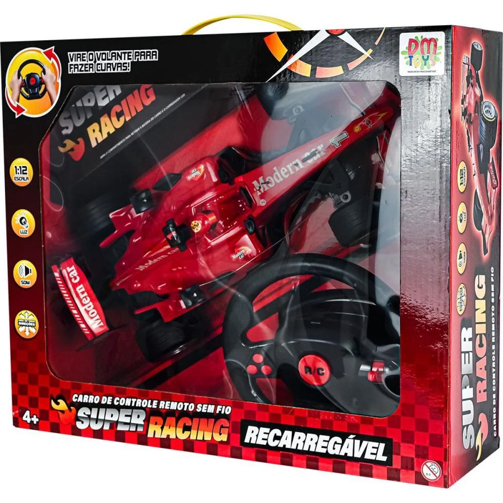 Carrinho Controle Remoto Super Racing 1:12 Bat.recarreg Dm Toys - imagem 3