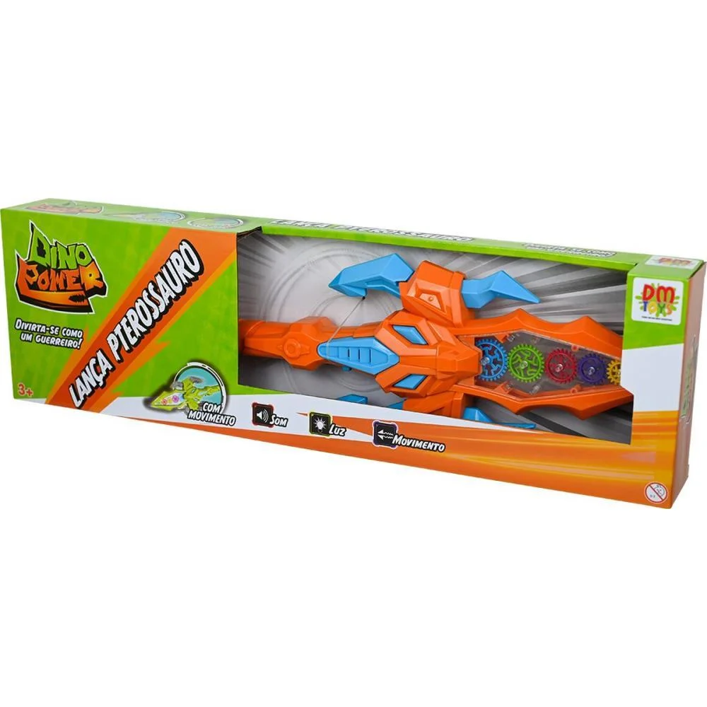 Fantasia Acessorio Lanca Dino Power C/Luz E Som Dm Toys - imagem 3