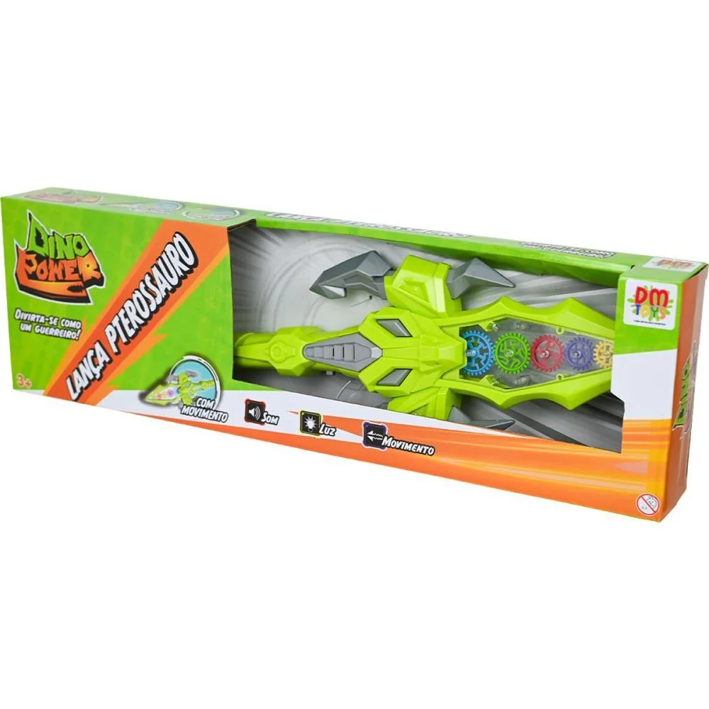 Fantasia Acessorio Lanca Dino Power C/Luz E Som Dm Toys - imagem 6