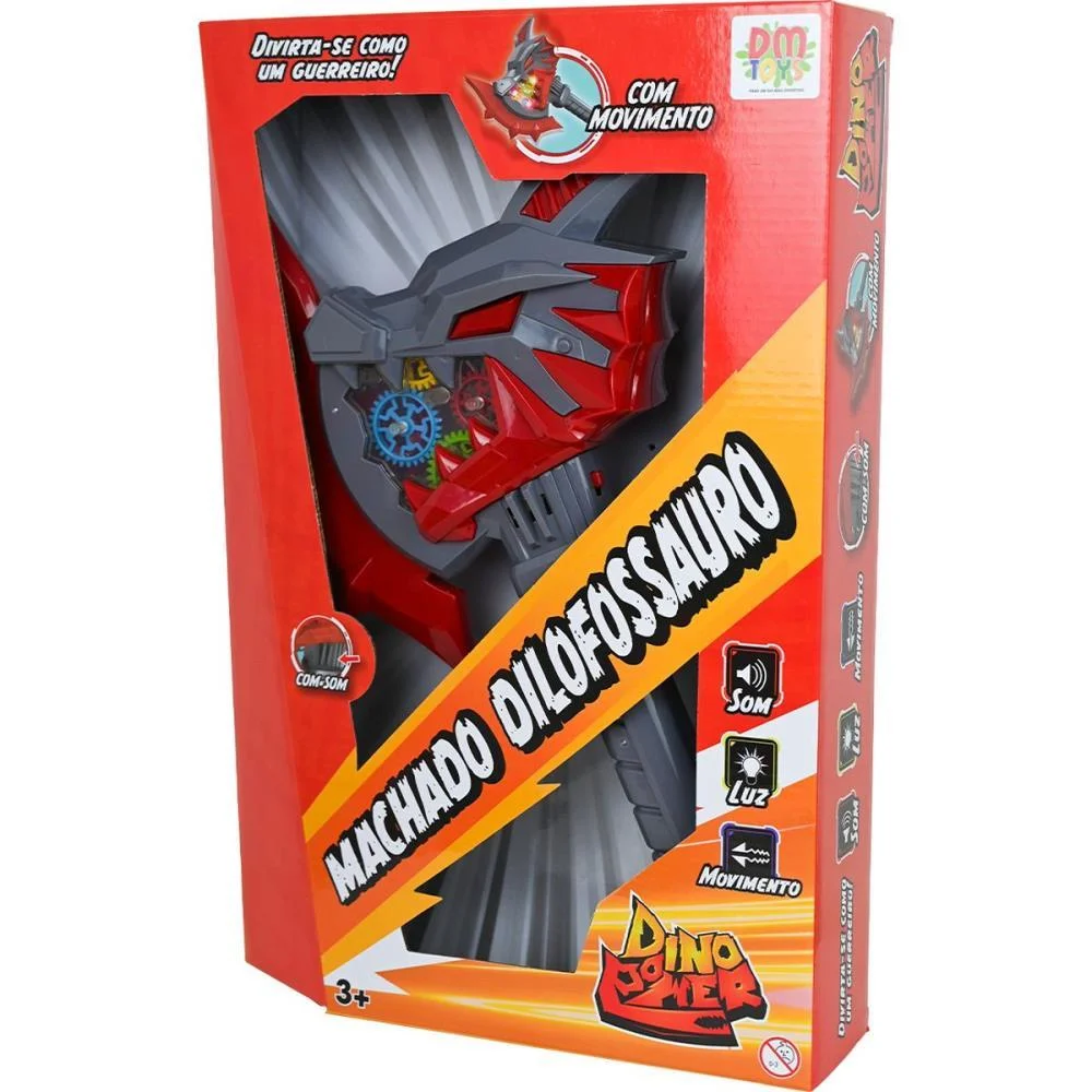 Fantasia Acessorio Machado Dino Power C/Luz E Som Dm Toys - imagem 3
