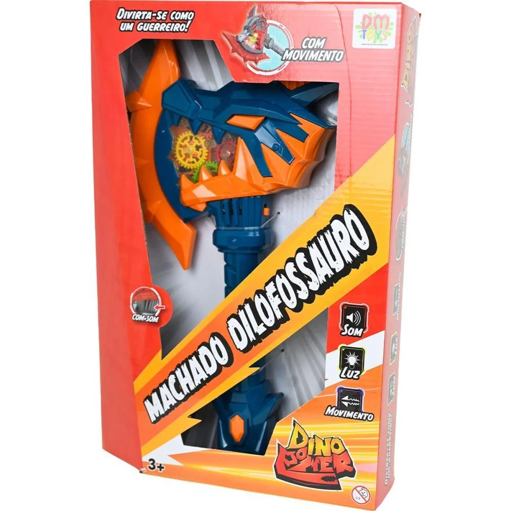 Fantasia Acessorio Machado Dino Power C/Luz E Som Dm Toys - imagem 6