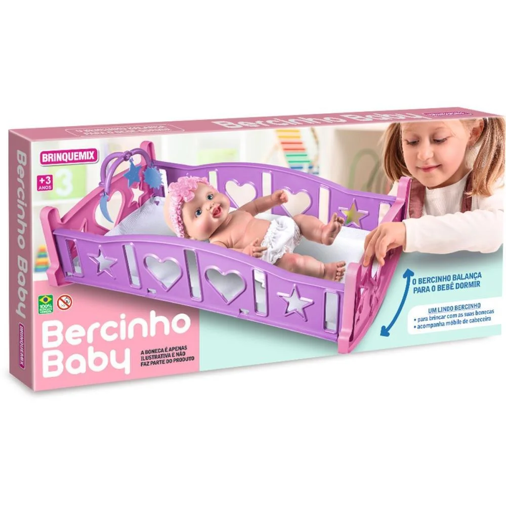 Brincando De Casinha Bercinho Baby 46Cm Brinquemix - imagem 4