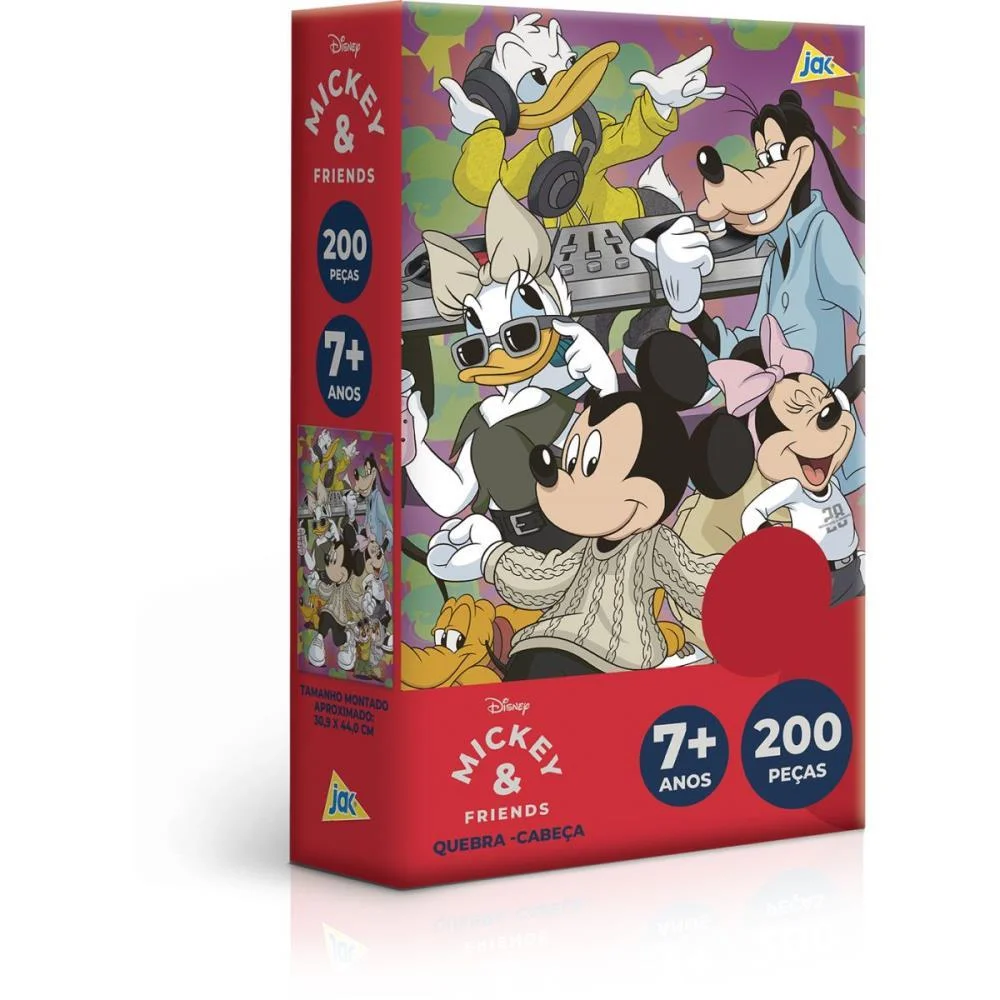 Quebra-Cabeca Cartonado Mickey Real Life 200 Pecas Toyster - imagem 2