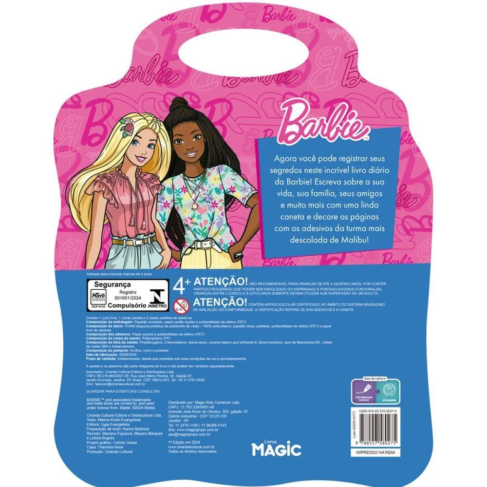 Diario Barbie Diario Secreto C/Adesiv Magic Kids - imagem 4
