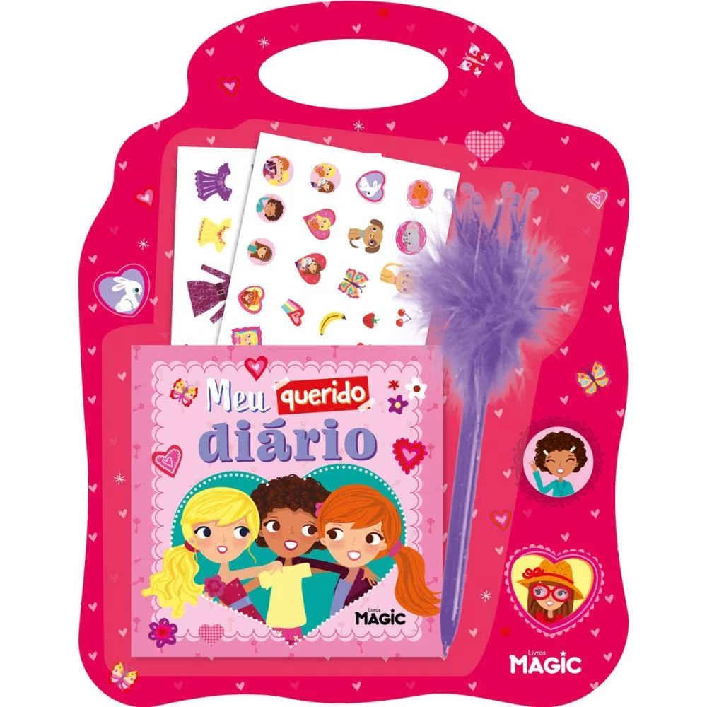 Diario Meu Querido Diario C/Adesivos Magic Kids - imagem 2