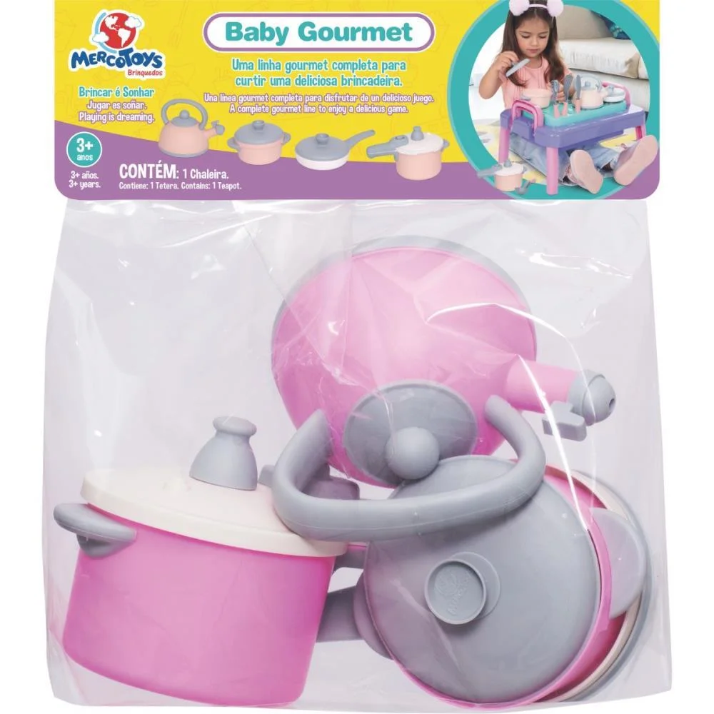 Brincando De Casinha Kit Panelinhas Baby Gourmet Rs Merco Toys - imagem 5