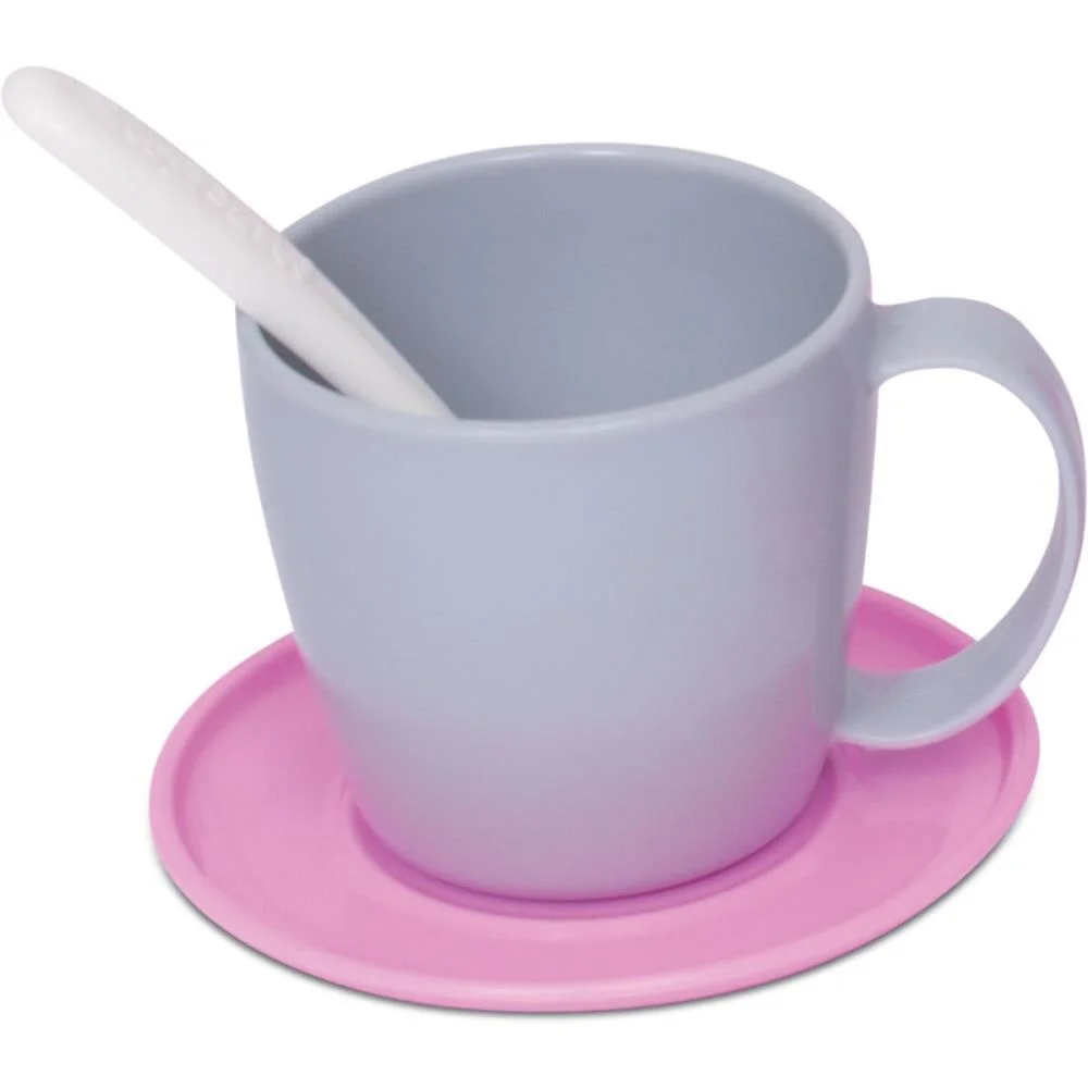 Brincando De Casinha Jogo De Cha Baby Gourmet Rosa Merco Toys - imagem 5