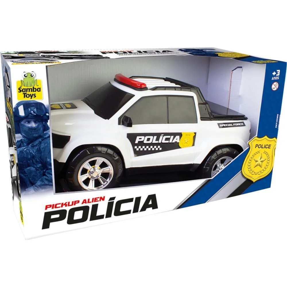 Carrinho Policia Pick-Up Alien 40Cm Samba Toys - imagem 3