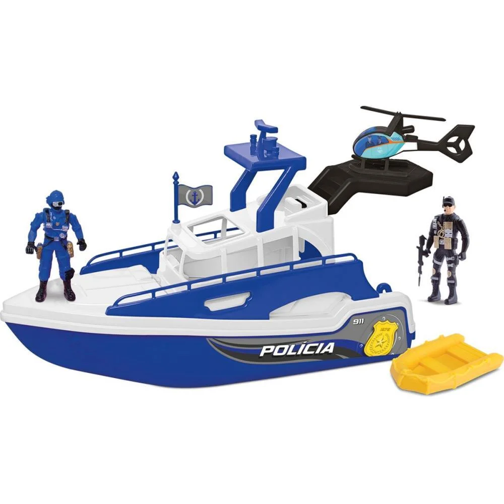 Cenario Tematico (Playset) Patrulha Naval Policia 36Cm Samba Toys - imagem 4