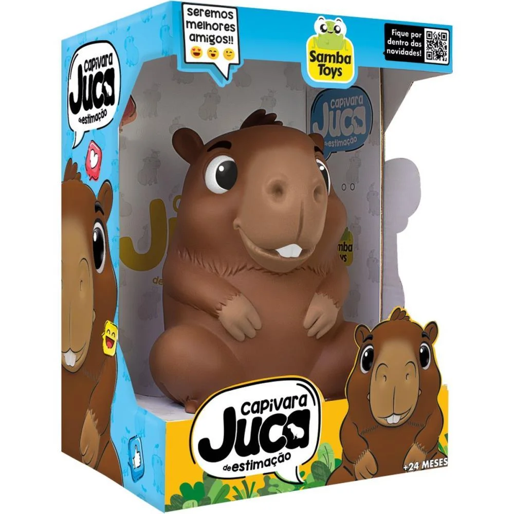 Boneco E Personagem Capivara Juca Vinil 16Cm Samba Toys - imagem 3