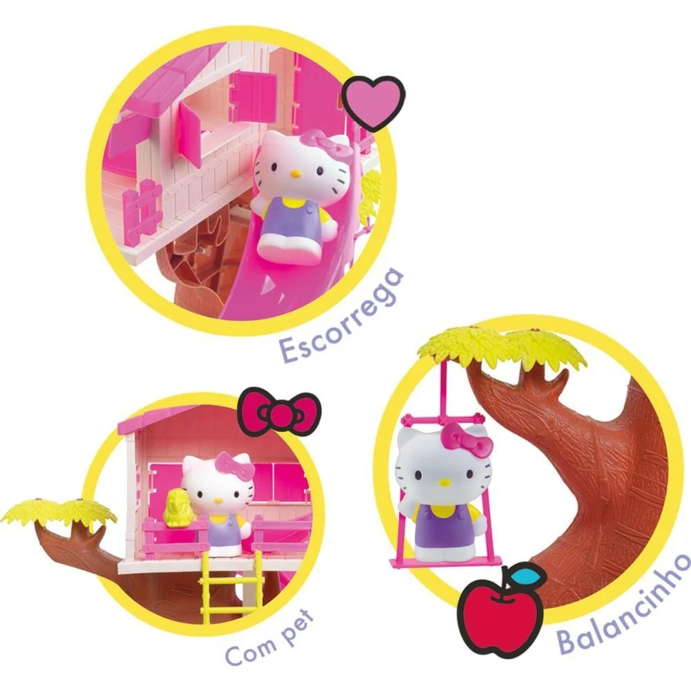 Casinha De Boneca Hello Kitty Casa Na Arvore Samba Toys - imagem 3