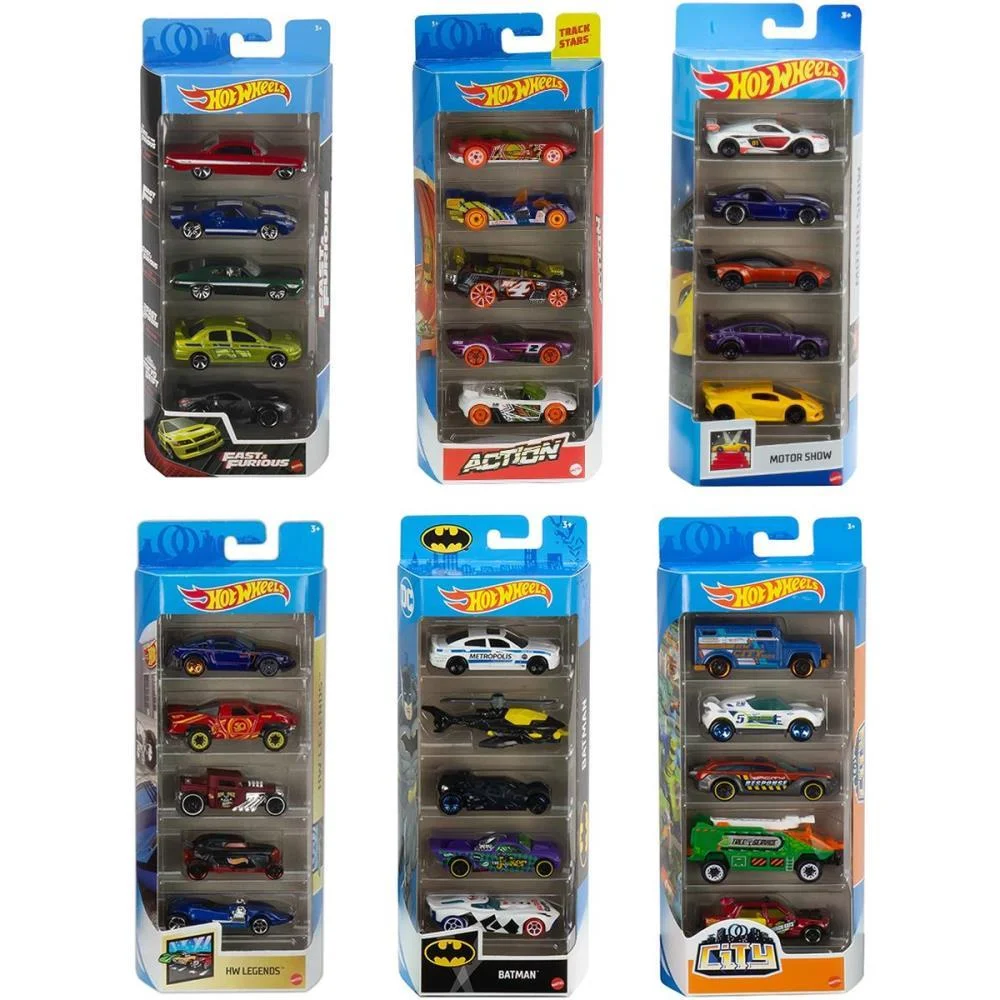 Hot Wheels Die-Cast Pack C/05 Carrinhos (S) Mattel (Blister) - imagem 2