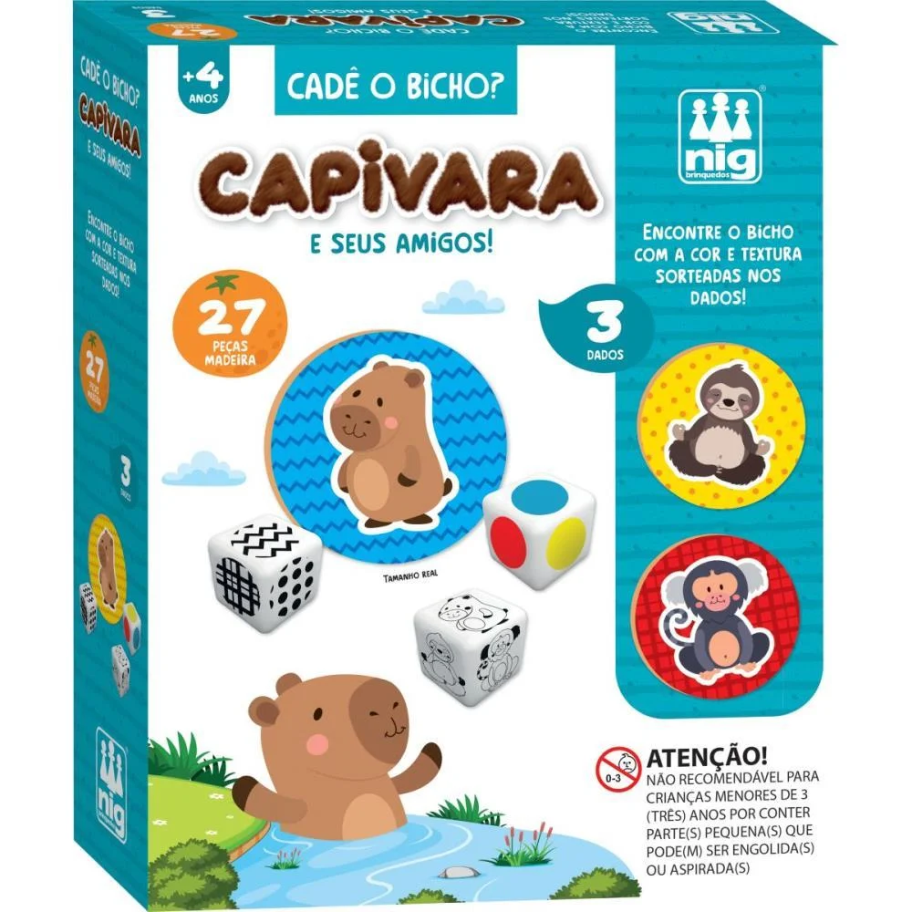 Brinquedo Educativo Capivara Cade O Bicho 27 Pecas Nig Brinquedos - imagem 3