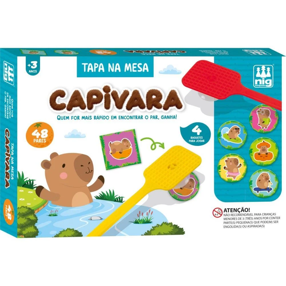 Jogo Diverso Capivara Tapa Na Mesa 48Pares Nig Brinquedos - imagem 2