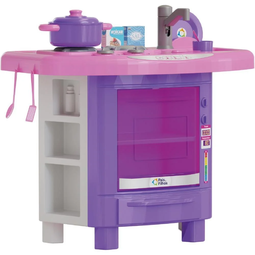 Brincando De Casinha Cozinha Faz De Conta Mini Deli Pais E Filhos - imagem 3