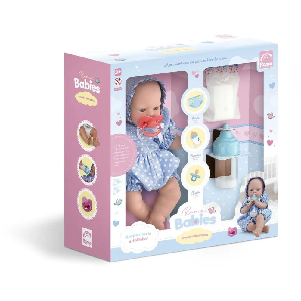 Boneca Babies Primeira Mamadeira Roma - imagem 9