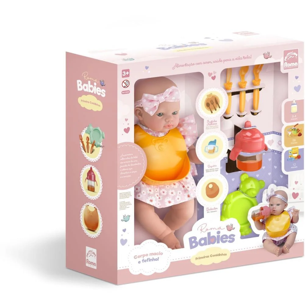 Boneca Babies Primeira Comidinha Roma - imagem 9