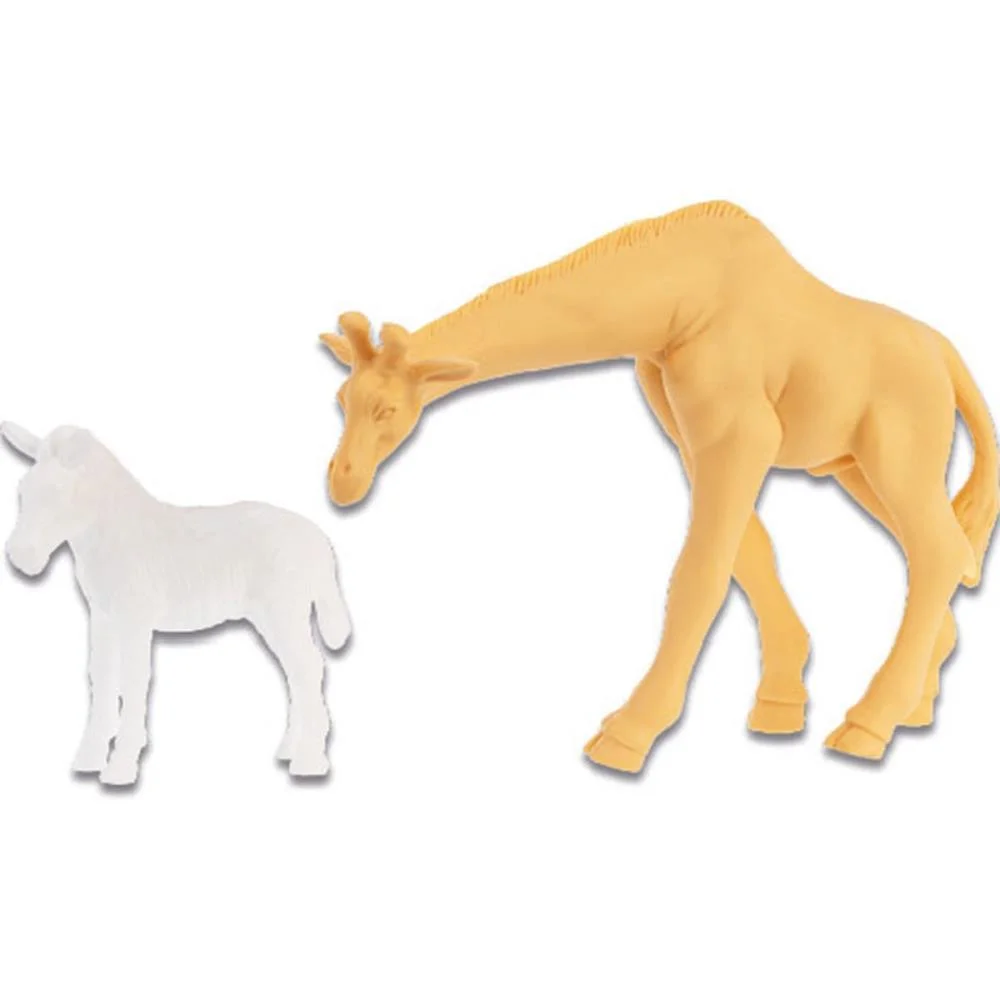 Boneco E Personagem Zebra E Girafa C/Canetinha Lav Gulliver - imagem 2
