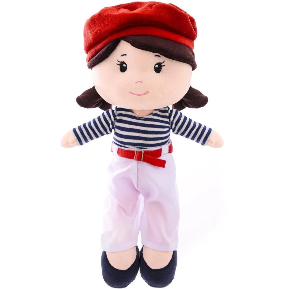 Boneca De Pelucia Maite Boina Vermelha 35Cm Zip - imagem 2