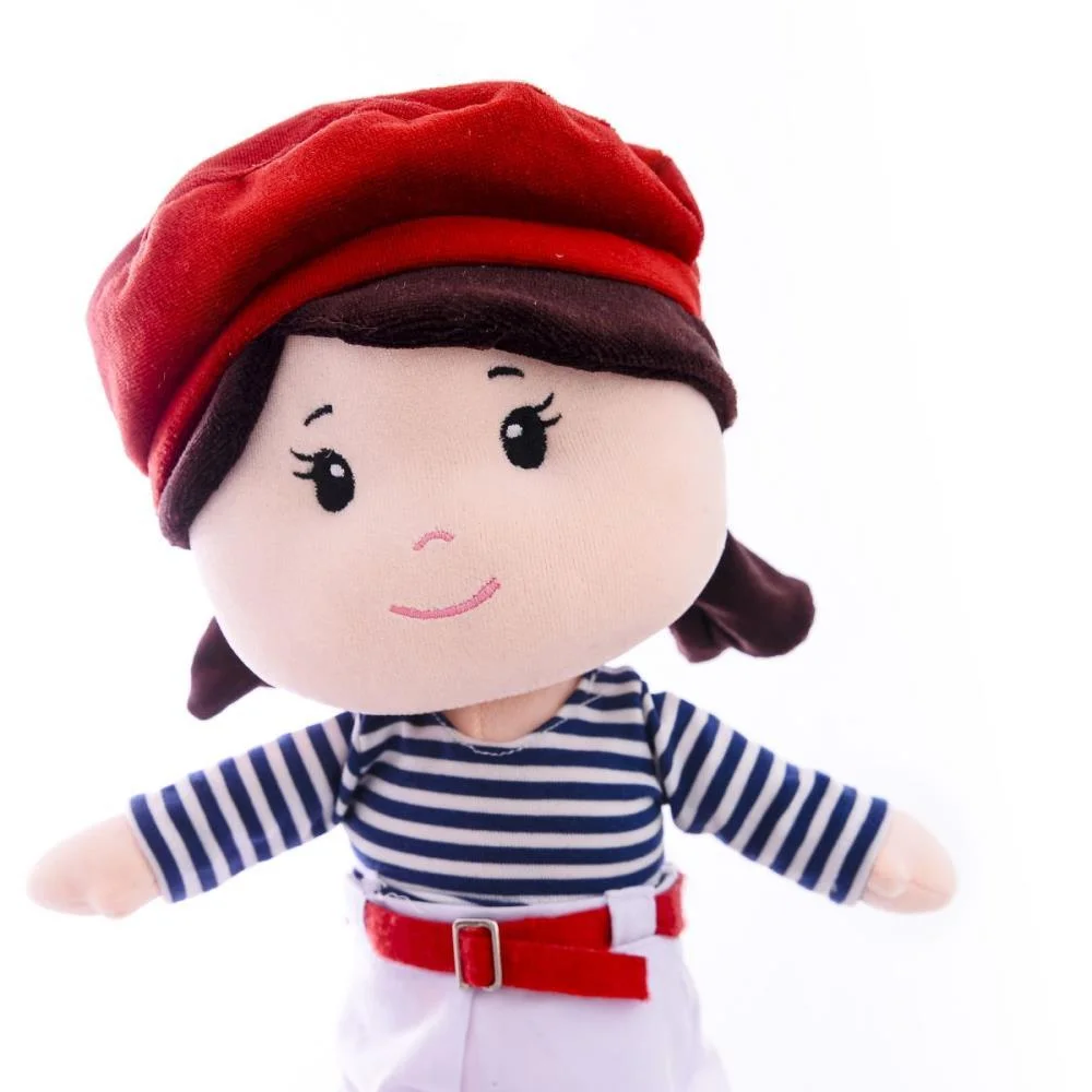 Boneca De Pelucia Maite Boina Vermelha 35Cm Zip - imagem 3