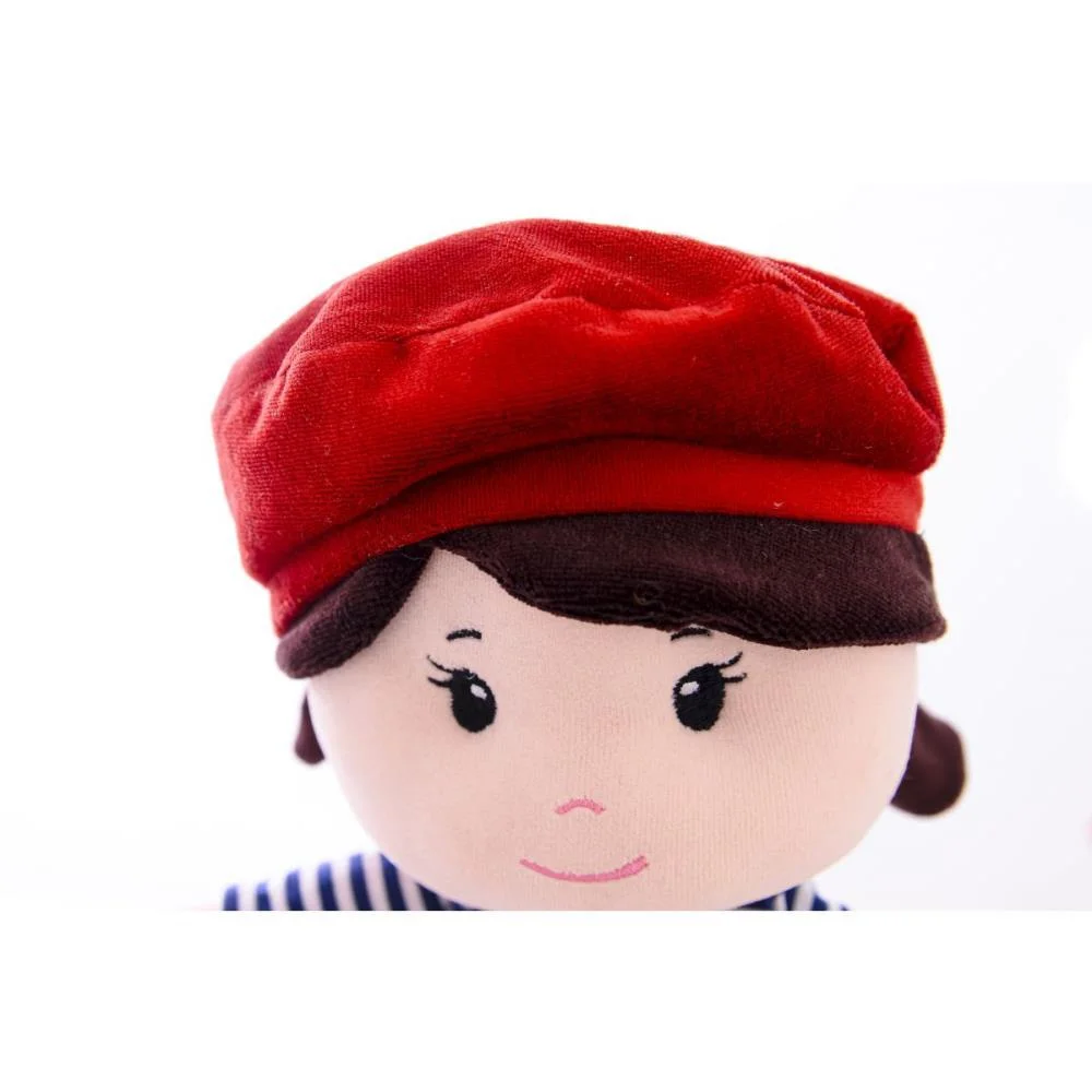 Boneca De Pelucia Maite Boina Vermelha 35Cm Zip - imagem 5