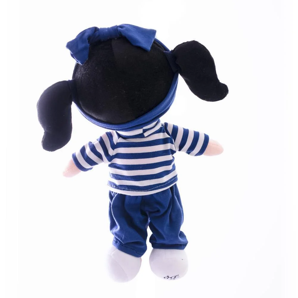 Boneca De Pelucia Anaju Cabelo Preto 35Cm Zip - imagem 4