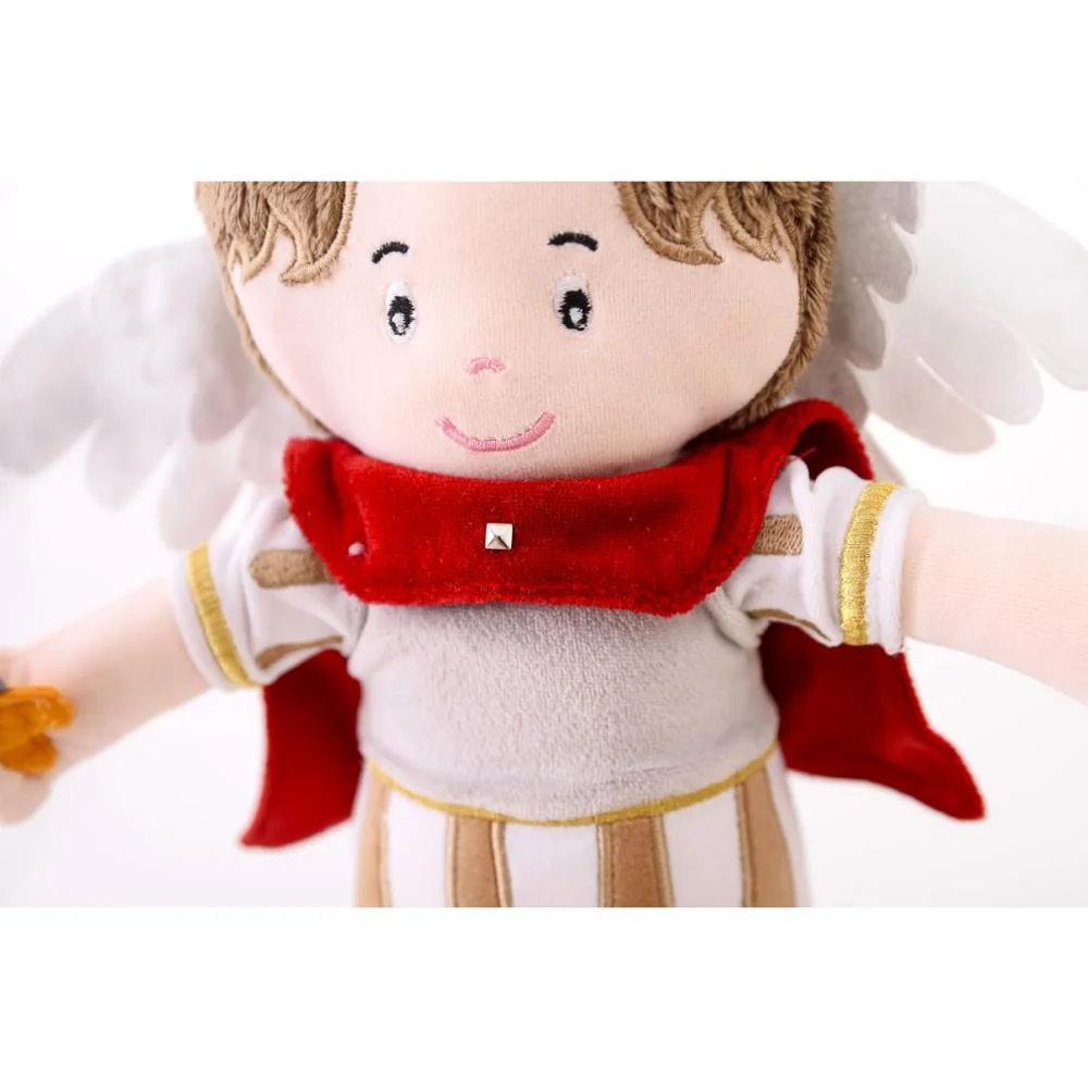 Boneca De Pelucia Religioso Sao Miguel 32Cm Zip - imagem 5