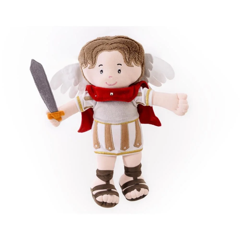 Boneca De Pelucia Religioso Sao Miguel 32Cm Zip - imagem 6