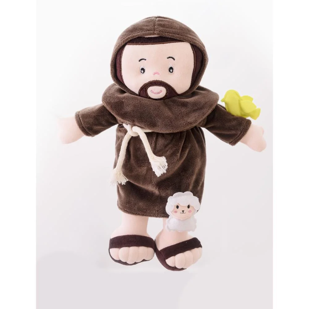 Boneca De Pelucia Religioso Sao Francisco 32Cm Zip - imagem 6