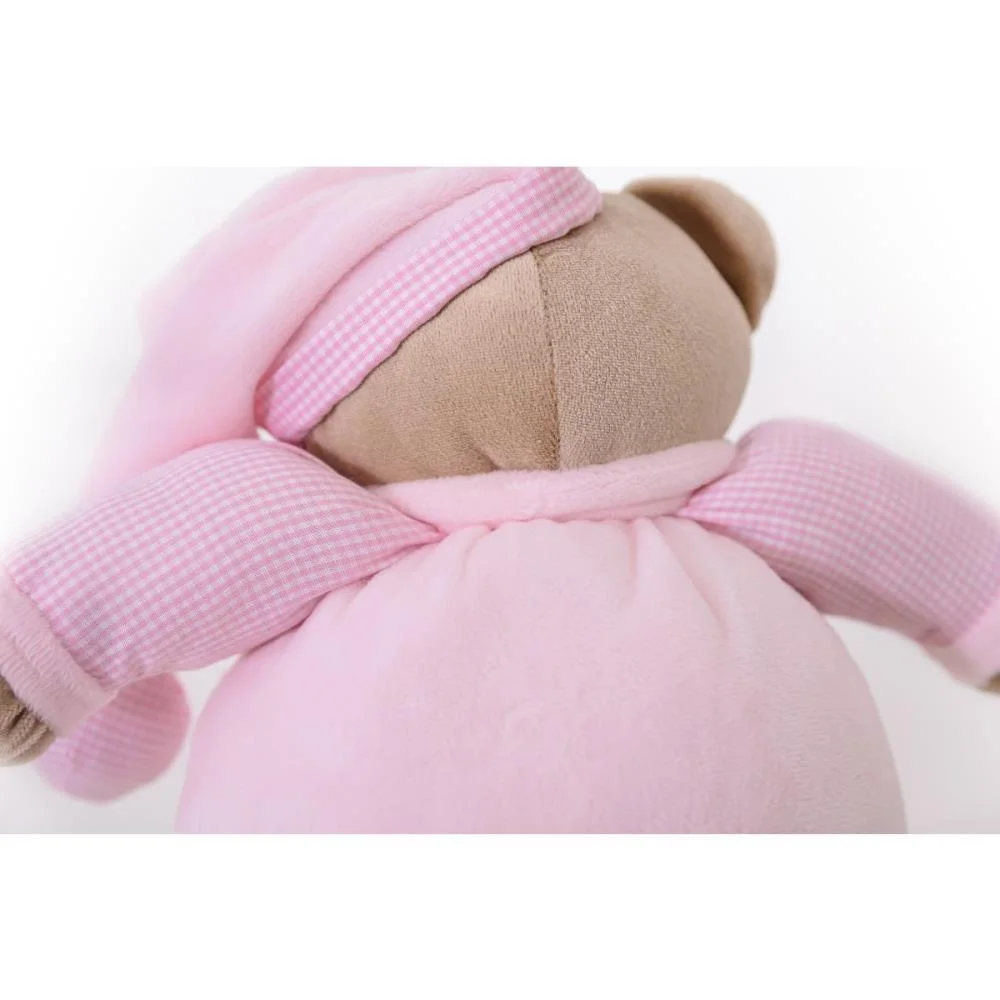 Pelucia Urso Nino Rosa Bebe 22Cm Zip - imagem 5