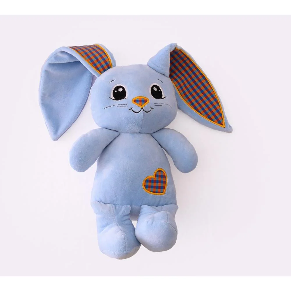 Pelucia Coelho Lucas Azul Bebe 35Cm Zip - imagem 3
