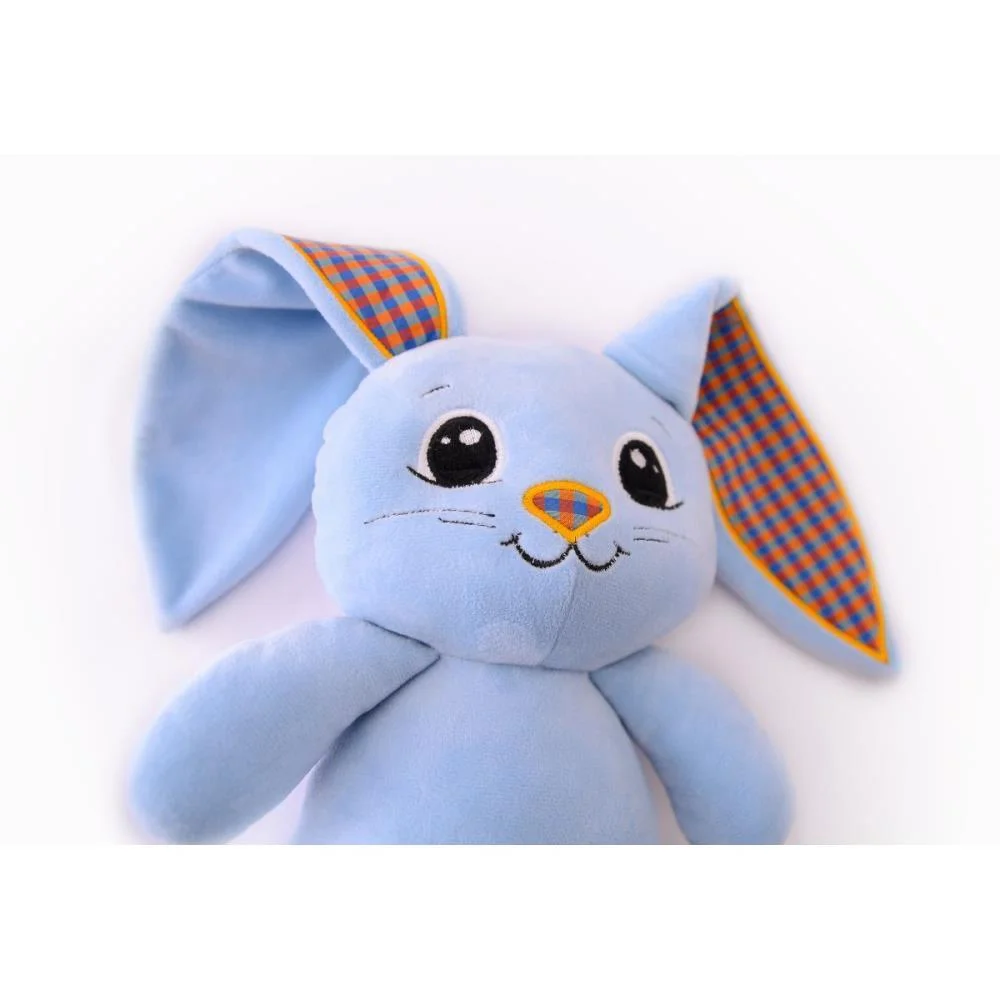 Pelucia Coelho Lucas Azul Bebe 35Cm Zip - imagem 4