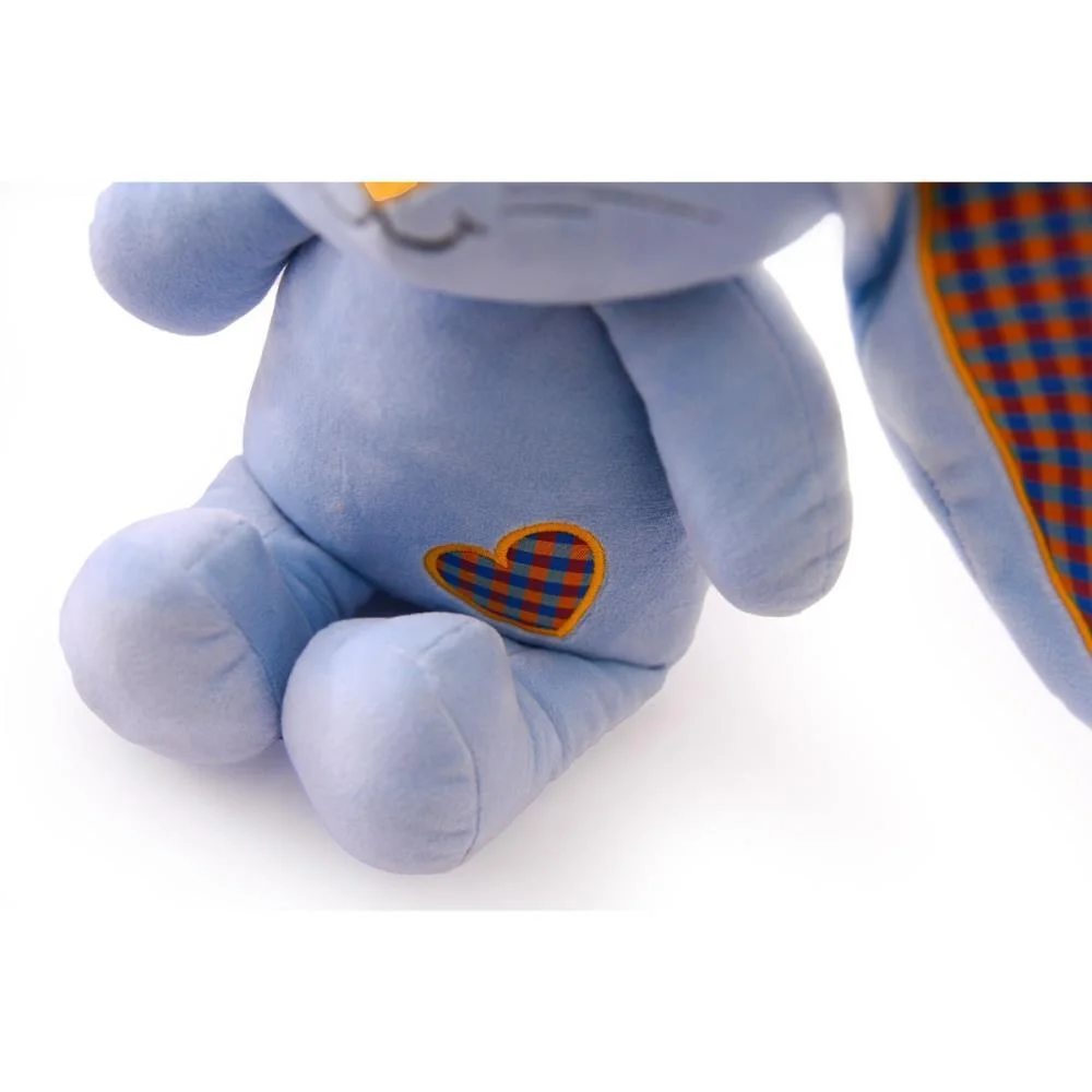 Pelucia Coelho Lucas Azul Bebe 35Cm Zip - imagem 6