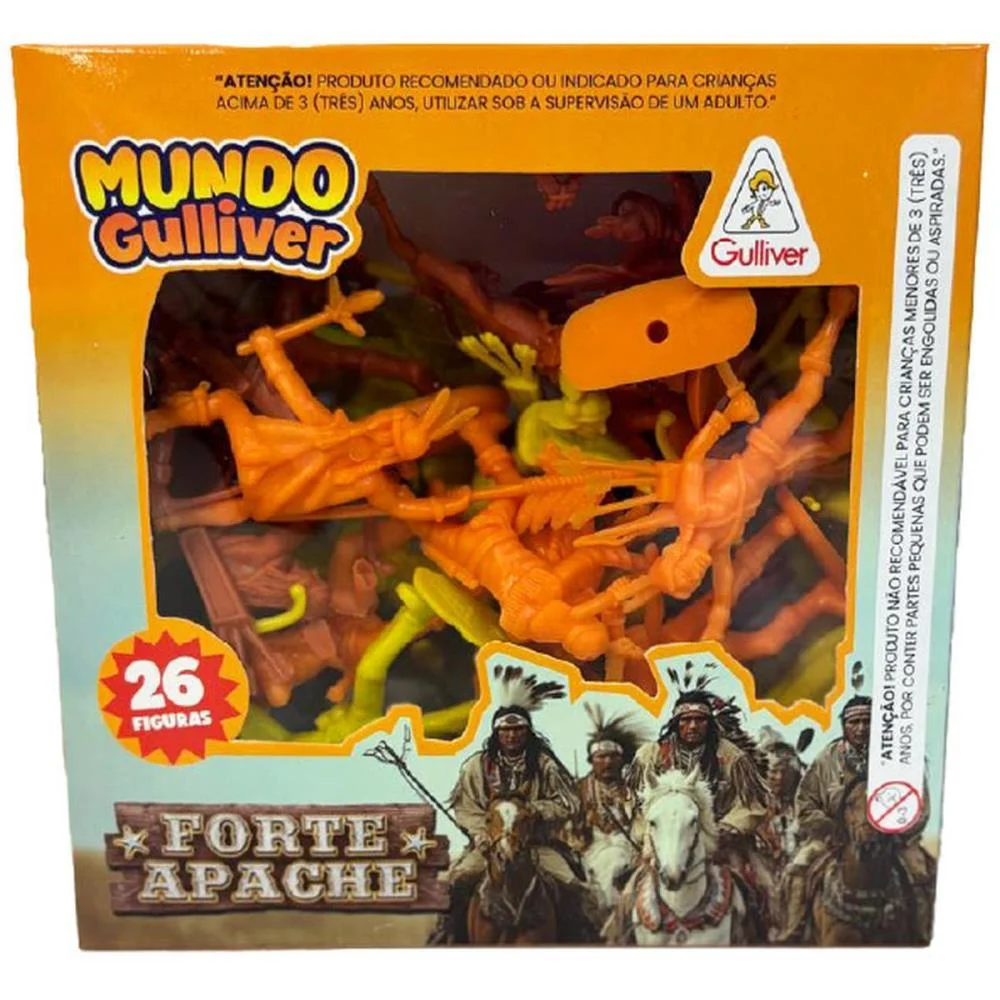 Miniatura Colecionavel Forte Apache Indios 24Pc 2Cav Gulliver - imagem 4