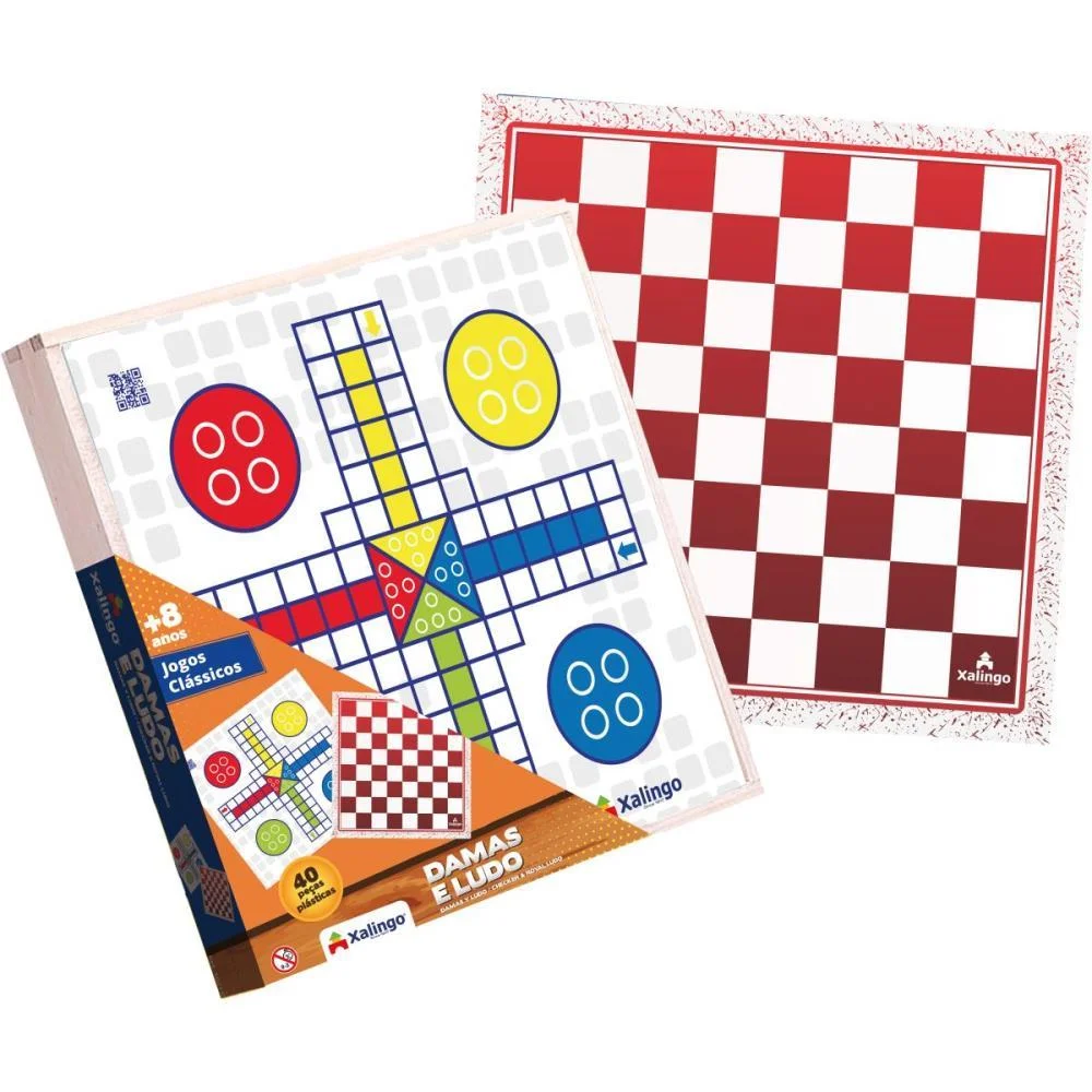 Jogo De Tabuleiro Dama E Ludo Xalingo - imagem 3