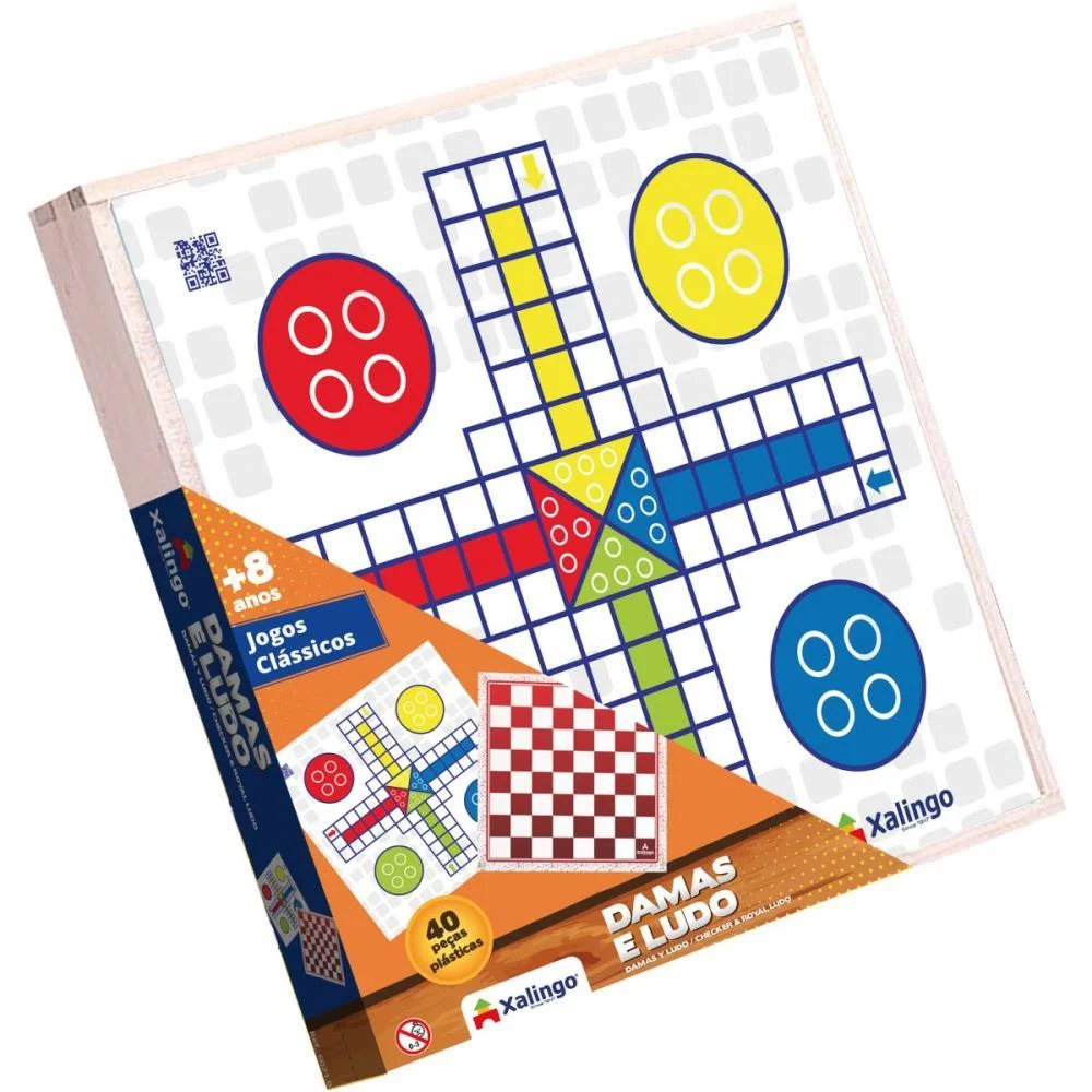 Jogo De Tabuleiro Dama E Ludo Xalingo - imagem 4