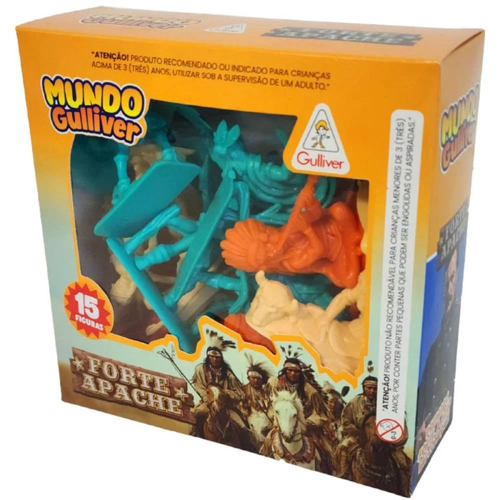 Miniatura Colecionavel Forte Apache Acampame.15Indios Gulliver - imagem 4