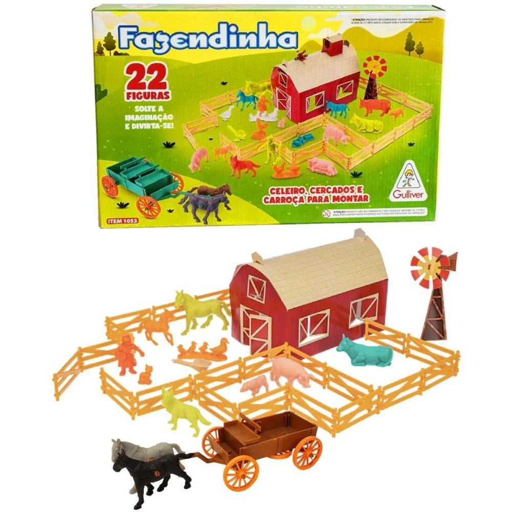 Miniatura Colecionavel Fazendinha Playset 22Fig.cerca Gulliver - imagem 2