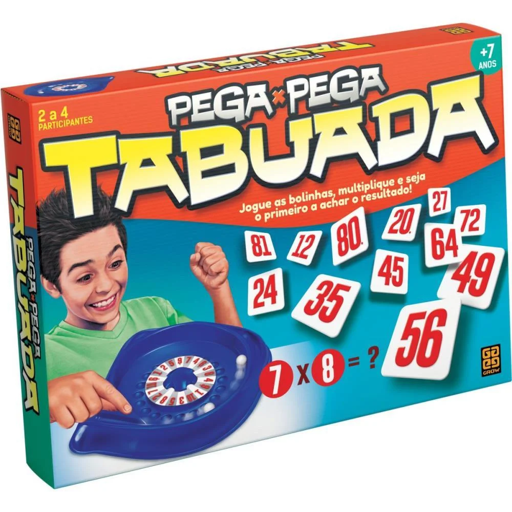 Jogo De Tabuleiro Pega Pega Tabuada Grow - imagem 2