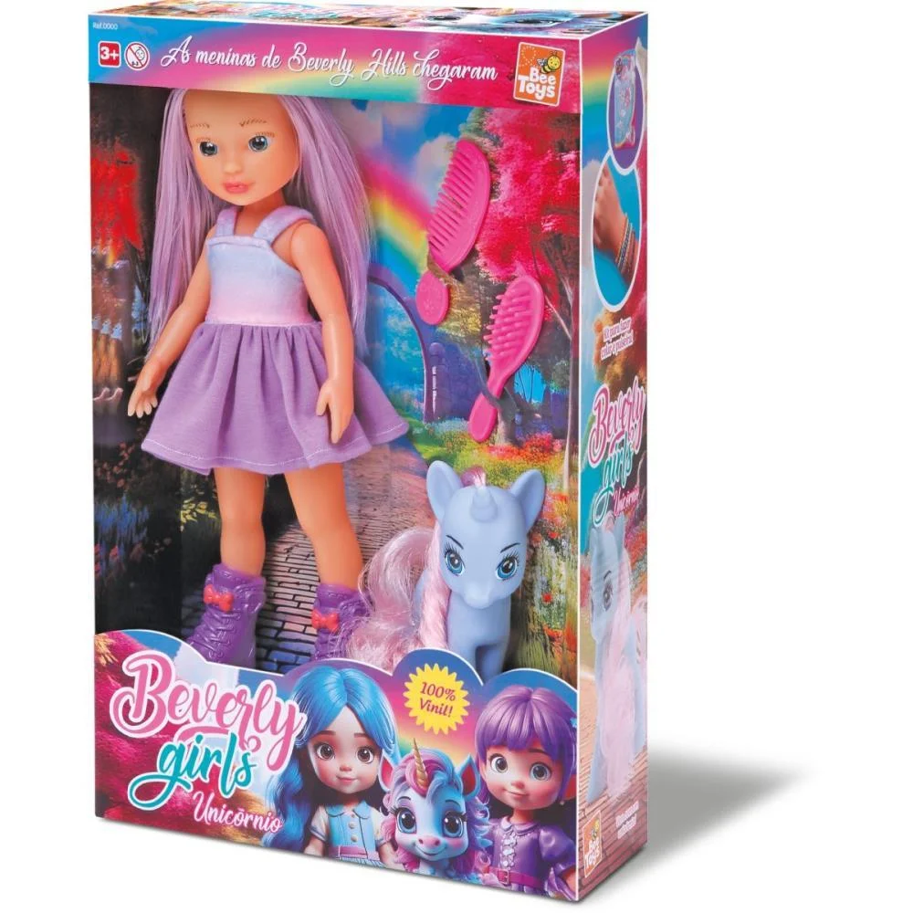 Boneca Beverly Girls Unicornio 34Cm Bee Toys - imagem 6
