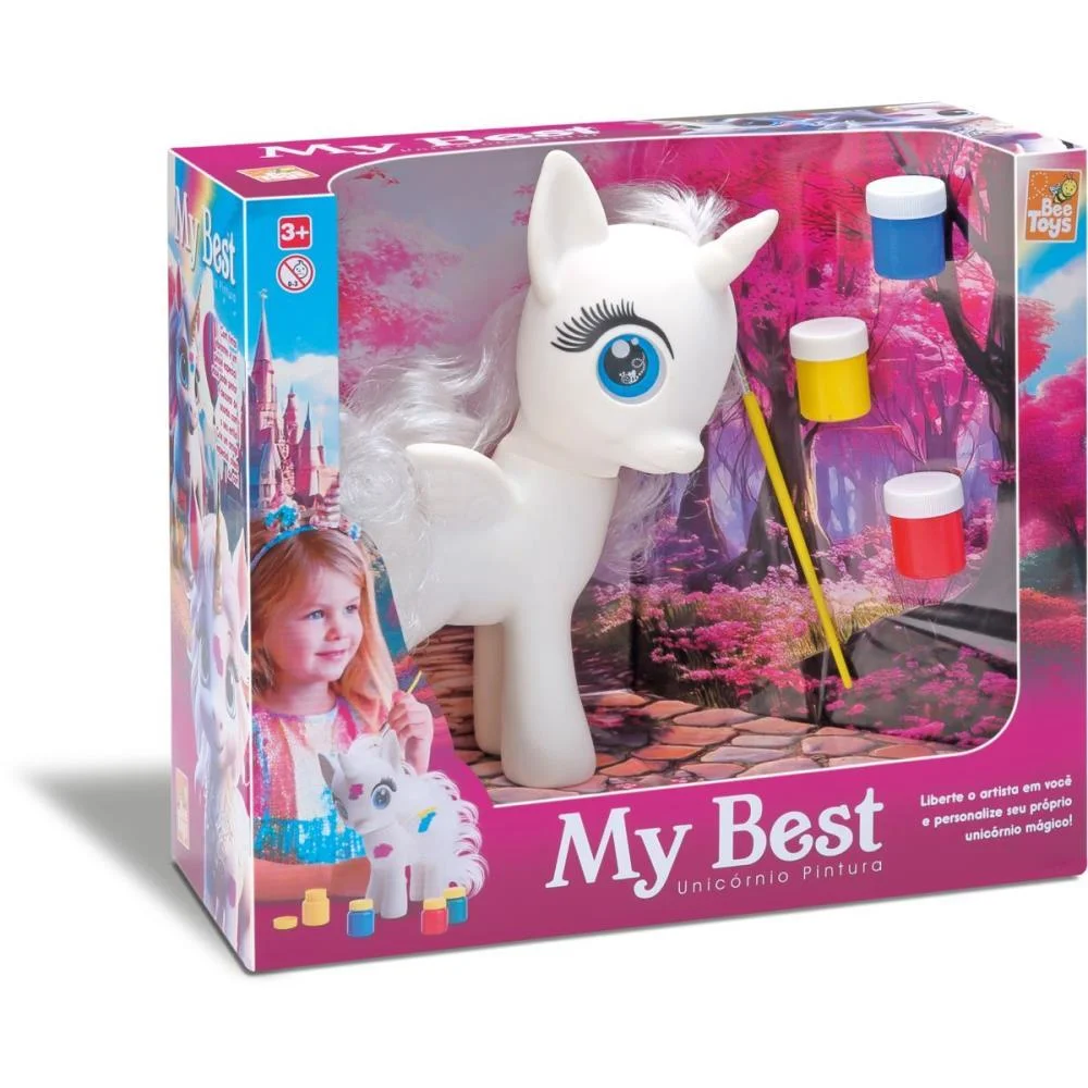 Brinquedo Para Colorir My Best Unicornio 21Cm C/Guach Bee Toys - imagem 5