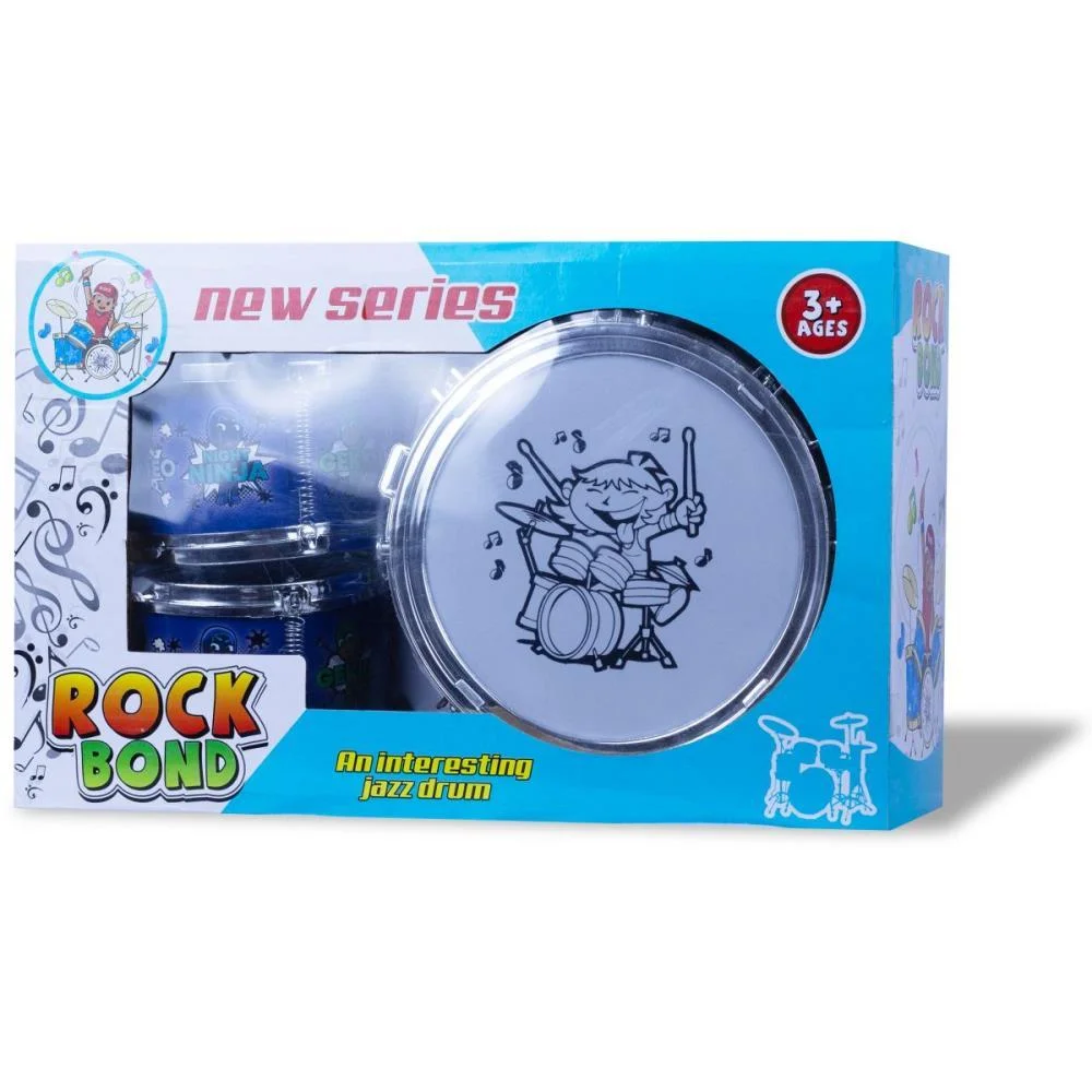 Instrumento Musical Bateria Infantil Azul Bee Toys - imagem 3