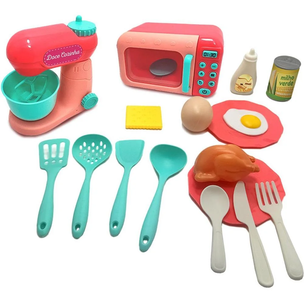 Brincando De Casinha Doce Cozinha Microon/Batedeira Cardoso Toys - imagem 2