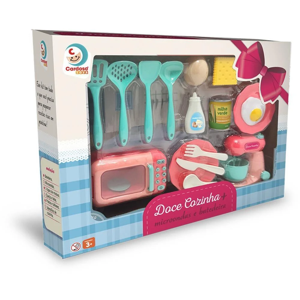 Brincando De Casinha Doce Cozinha Microon/Batedeira Cardoso Toys - imagem 3